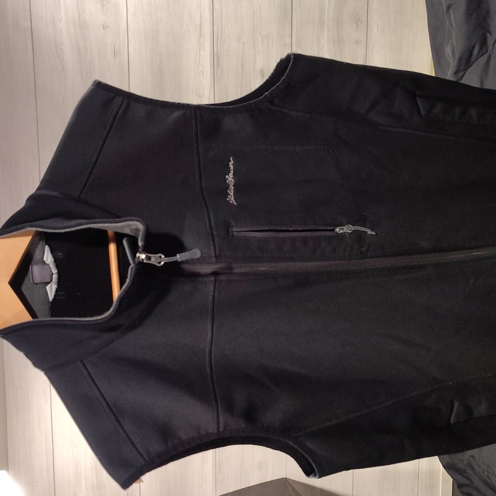 Eddie Bauer Men's Black Zip-Up Vest